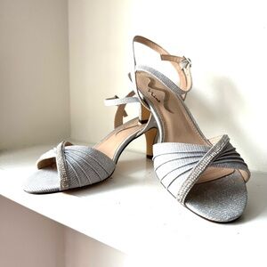 Nina Rhinestone Ankle Strap Evening Sandals